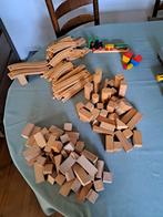 Houten Trein en Blokken - Jaren 80, Kinderen en Baby's, Speelgoed | Bouwstenen, Ophalen of Verzenden, Gebruikt, Overige merken