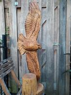 Houten Roofvogel Sculptuur, Antiek en Kunst, Kunst | Beelden en Houtsnijwerken, Ophalen of Verzenden