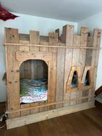 Gaaf kasteelbed met toren, Ophalen, 85 tot 100 cm, Gebruikt, Hoogslaper of Stapelbed