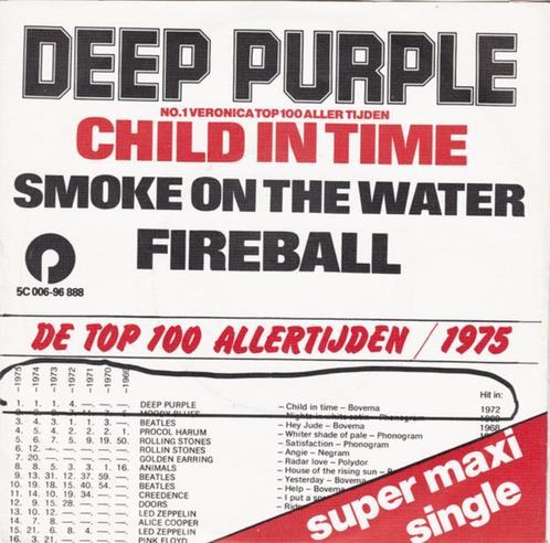 Deep Purple - Child in time / Smoke on the water (single), Cd's en Dvd's, Vinyl Singles, Gebruikt, Single, Rock en Metal, 7 inch
