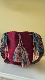 Wayuu tas – Wijnrood & Turquoise/Roze Band, Ophalen of Verzenden, Nieuw, Rood