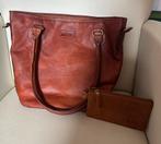 Gusti leder bruine dames tas,  echt leren handtas, Ophalen of Verzenden, Zo goed als nieuw, Bruin, Handtas