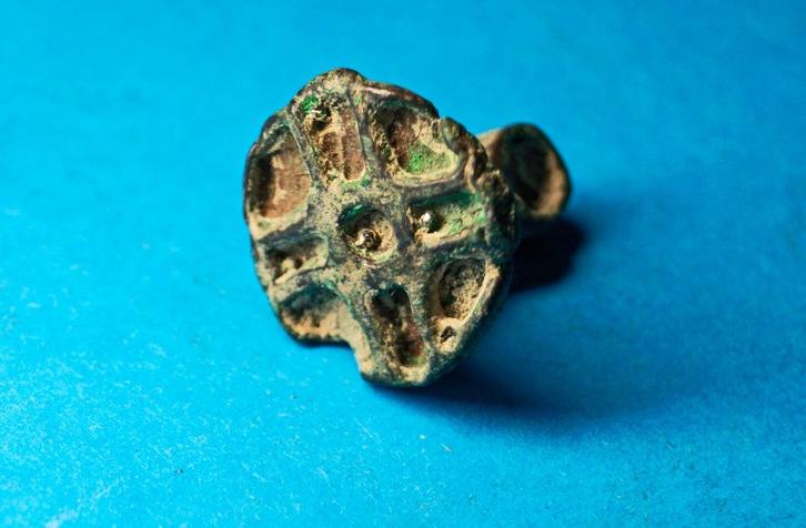Hostie Stempel - Kruistochten - Z.Zeldzaam - Bodemvondst, Antiek en Kunst, Antiek | Religie, Ophalen of Verzenden