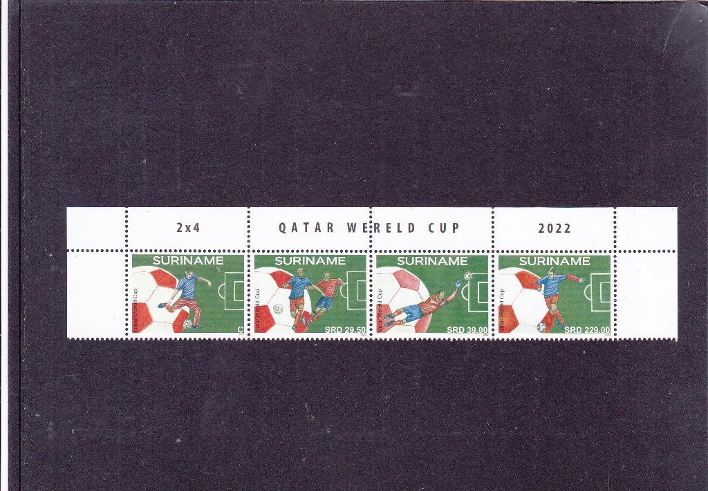 Suriname 2861/64 WK Voetbal 2022 (1198), Verzenden, Postfris