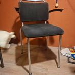 Gispen 1235 vintage stoel  zwart ribstof, Huis en Inrichting, Stoelen, Ophalen, Gebruikt, Zwart, Eén