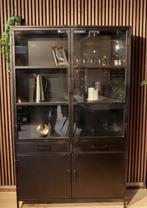 Industriële Zwarte Vitrinekast - 120cm Breed, Ophalen, Industrial