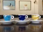 Illy Collection 1999 Peter Roesch 3 Espressokop en schotels, Ophalen of Verzenden, Nieuw, Porselein, Kop en/of schotel