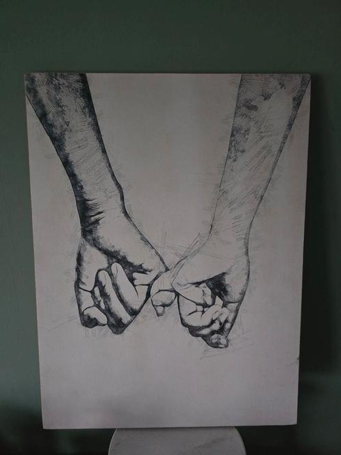 NIEUW 'pinky promise' wanddecoratie - 10,- EURO VASTE PRIJS, Huis en Inrichting, Woonaccessoires | Schilderijen, Tekeningen en Foto's