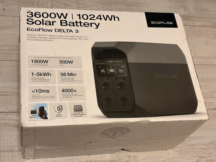 EcoFlow Delta 3 - NEW IN BOX  draagbare power station, Audio, Tv en Foto, Accu's en Batterijen, Zo goed als nieuw, Ophalen of Verzenden
