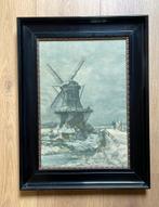 Prent molen Louis Apol in zwarte lijst, Antiek en Kunst, Kunst | Schilderijen | Klassiek, Ophalen of Verzenden