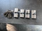 4x Cilinderslot dubbel, gelijksluitend, Ivana, SKG, Doe-het-zelf en Verbouw, Hang- en Sluitwerk, Ophalen, Gebruikt, Overige materialen