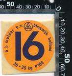 Sticker: NJ Mulder - 16 - Bleiswijk (2), Ophalen of Verzenden, Zo goed als nieuw, Bedrijf of Vereniging