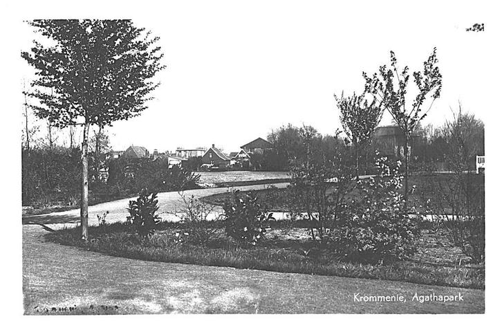 959814 Krommenie Agathapark NH 1949 Postzegel afgeweekt, Verzamelen, Ansichtkaarten | Nederland, Gelopen, Noord-Holland, 1940 tot 1960