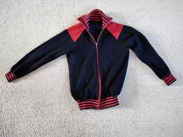Vintage Zwart/Rode Trainingsjas maat 152  beschikbaar voor biedingen