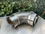 Rookkanaal RVS Bocht 90 - 100/150mm Dubbelwandig, Doe-het-zelf en Verbouw, Buizen en Afvoer, Bochten, Nieuw, Ophalen of Verzenden