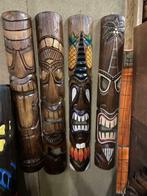 Tiki Masker Groot - van hout Tiki beeld, Antiek en Kunst, Ophalen