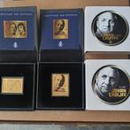 Johan Cruijff 75 jaar 2 gouden postzegels, Ophalen, Postfris, Sport