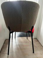 4 stuks, Bouclé Eetkamerstoelen Taupe - Nette Staat!, Huis en Inrichting, Stoelen, Ophalen, Bruin, Zo goed als nieuw, Vier