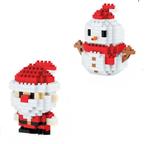 Set miniatuur “lego” bouwstenen kerstman en sneeuwpop, Ophalen of Verzenden, Nieuw
