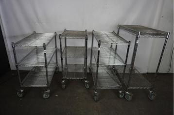 Diverse magazijnwagen metalen stelling serveerwagen beschikbaar voor biedingen