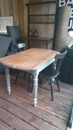 Antiek Frans Eettafeltje/ koffietafel  met stevig onderstel, Ophalen, Gebruikt, 50 tot 100 cm, 50 tot 100 cm