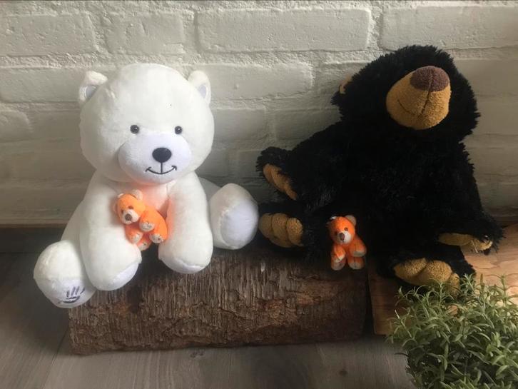 KIKA BEER  WIT EN ZWART, Kinderen en Baby's, Speelgoed | Knuffels en Pluche, Zo goed als nieuw, Beer, Ophalen of Verzenden