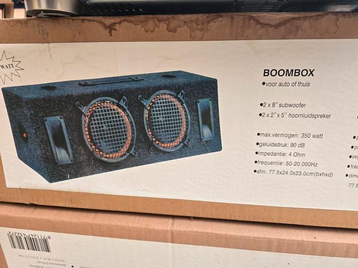 Boombox - 2x8" Subwoofer - 350 Watt, Audio, Tv en Foto, Luidsprekers, Gebruikt, Subwoofer, 120 watt of meer, Overige merken, Ophalen