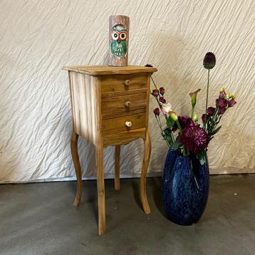 Ladekastje - massief teak - 32 x 32 cm - 3 lades- TTM Wonen