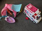 Barbie ambulance + tent, Kinderen en Baby's, Speelgoed | Poppen, Ophalen, Gebruikt