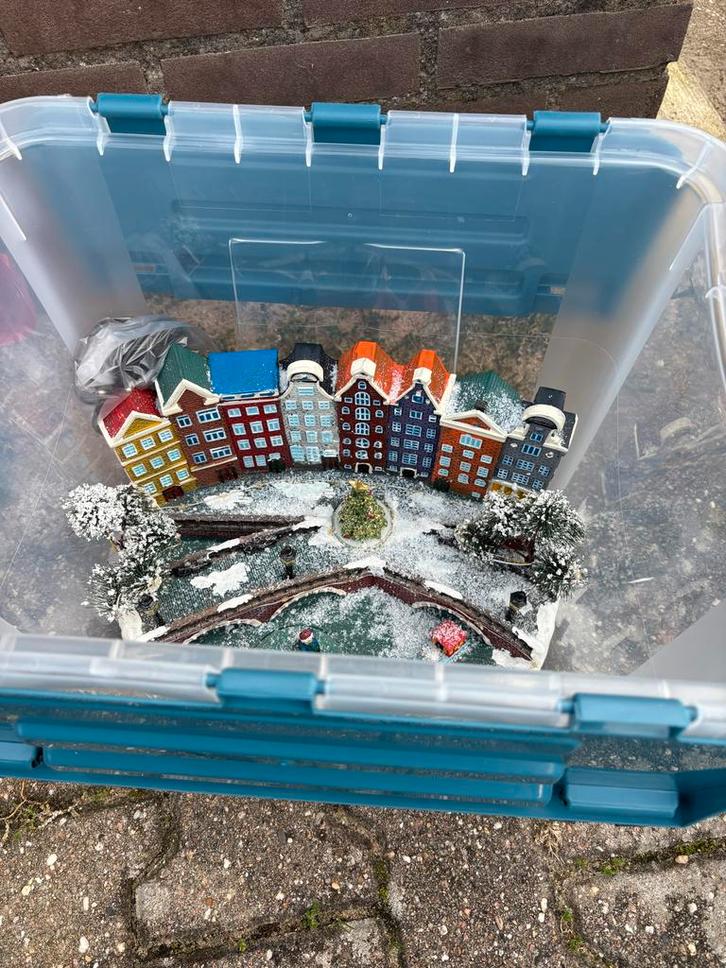 Compleet Kerstdorp - Sfeervol en Gedetailleerd!, Huis en Inrichting, Woonaccessoires | Overige, Gebruikt, Ophalen