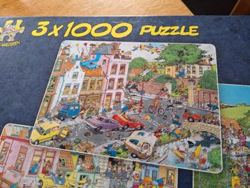 Jan van Haasteren 3x1000 Puzzel beschikbaar voor biedingen