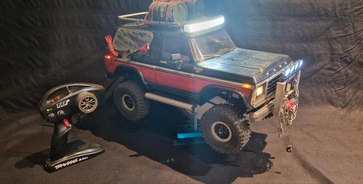 Traxxas trx4 Ford Bronco. 1/10 hobbywing moter., Hobby en Vrije tijd, Modelbouw | Radiografisch | Auto's, Zo goed als nieuw, Auto offroad