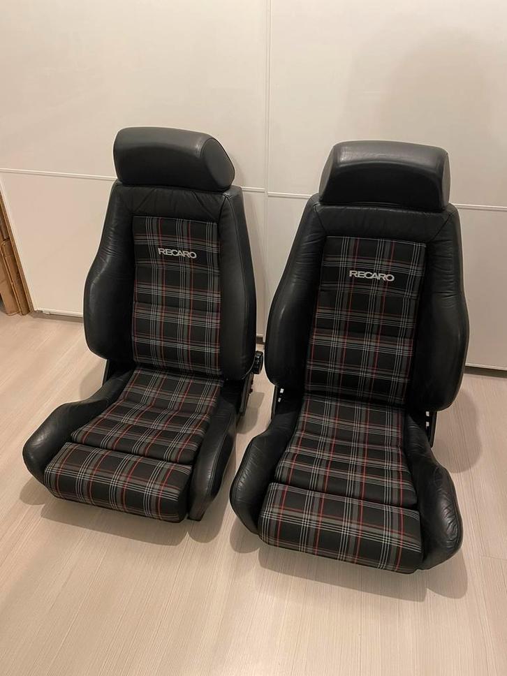 Half leder Recaro stoelen met rode gti ruitjes., Auto-onderdelen, Interieur en Bekleding, Alfa Romeo, Amerikaanse onderdelen, Audi