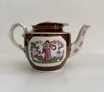 2 antieke kraag theepotten (Sunderland Charity Jug 1830), Ophalen of Verzenden
