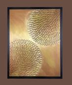 Schilderij textuur modern/abstract licht goud en brons kleur, Oorspronkelijke maker, Nieuw, Ophalen of Verzenden, Schilderij