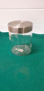 pot glas met metalen deksel, Ophalen of Verzenden