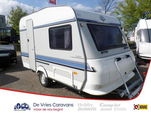 Hobby Classic 350 T Voortent en Fietsendrager, Caravans en Kamperen, Caravans, Bedrijf, tot en met 2, 500 - 750 kg, Rondzit, Hobby