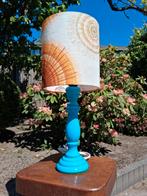 Mooie 70's style tafellamp met vintage kap., Ophalen of Verzenden