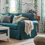 Ikea EKTORP 3-zitsbank in donker turquoise, Ophalen, Gebruikt, Driepersoons, 75 tot 100 cm