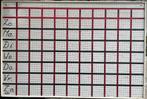Magnetisch planboard, whiteboard met raster.  90x60 cm, Ophalen, Gebruikt, Magneetbord