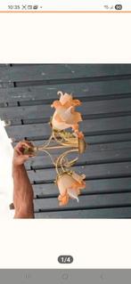 Vintage Bloemen Kroonluchter, Huis en Inrichting, Lampen | Kroonluchters, Ophalen of Verzenden, Gebruikt, Glas, Vintage