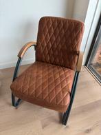 Bronx71 Industriële fauteuil Ivy eco-leer cognac, Ophalen, Minder dan 75 cm, Nieuw, Leer