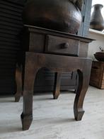 Bronzen Bijzettafel - Houten Tafeltje, Ophalen, Minder dan 50 cm, Gebruikt, 50 tot 100 cm