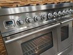 🔥Luxe Boretti Fornuis 90cm rvs + rvs 2 ovens 6 pits, Witgoed en Apparatuur, Fornuizen, Niet ingevuld, 60 cm of meer, Niet ingevuld