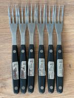 Fischer steakbestek 6-pers. Zwart edelstaal, Huis en Inrichting, Ophalen of Verzenden, Zo goed als nieuw, Rvs of Chroom
