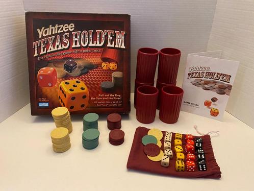 spel Yahtzee texas hold'em, Hobby en Vrije tijd, Gezelschapsspellen | Bordspellen, Zo goed als nieuw, Vijf spelers of meer, Verzenden