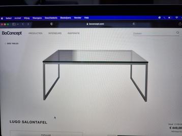 Glazen salontafel 90x90 cm beschikbaar voor biedingen