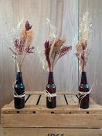 Droogbloemen in biervaasjes, Ophalen of Verzenden, Zo goed als nieuw