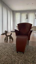 Montis Castor fauteuil met hocker, Huis en Inrichting, Ophalen, Gebruikt, 50 tot 75 cm, Leer