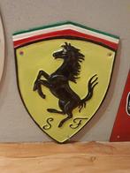 Gietijzeren ferrari schild, Ophalen of Verzenden, Zo goed als nieuw, Reclamebord